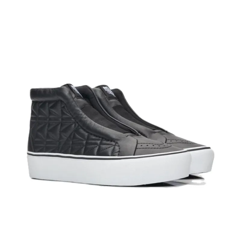 Vans SK8 Hi Laceless Platform Karl Lagerfeld Quilt 'Black White'-1