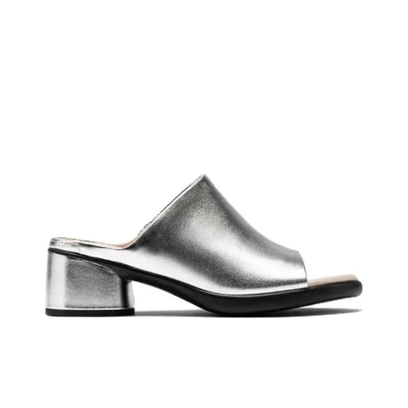 Ecco Massage Antibacterial Quick Dry Slide Slippers Women's Silver-1