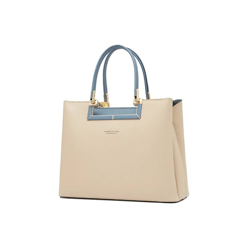 Geshiman Genuine Leather Top Grain Cow Leather Crossbody Handbags Regular Women's Beige Apricot/Burgundy/Dark Blue-1