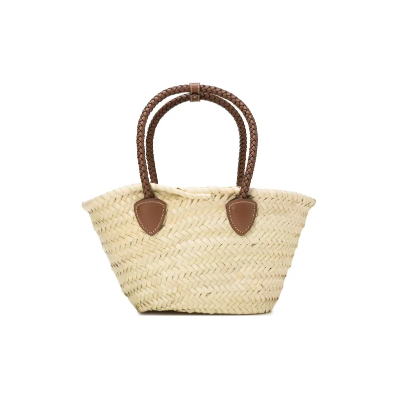 MIU MIU Raffia Handbag Mini Women's Beige-2