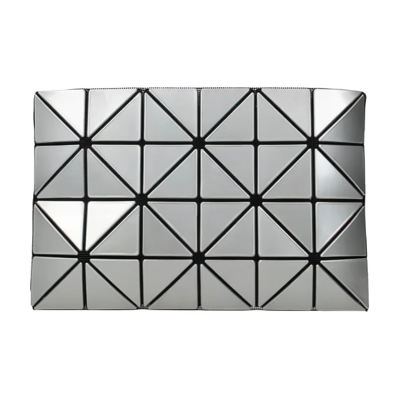ISSEY MIYAKE Lucent One Tone Plastic Clutch Women's Silver-0
