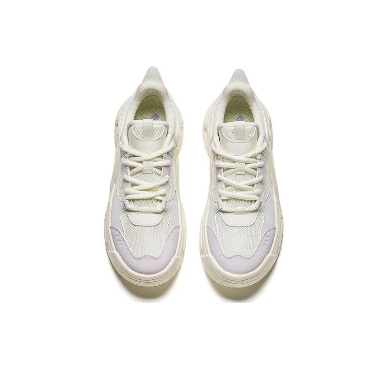 Anta Low-Top Casual Shoes Women's White Purple-2