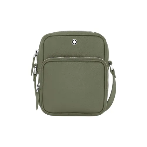 MONTBLANC Leather Messenger Bag Shoulder Bag Crossbody Bag Men's Forest Green