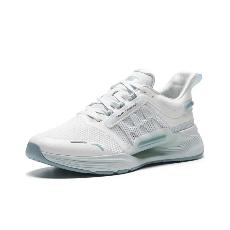 Anta Cushioning Lightweight Low Top Running Shoes Men's White-1