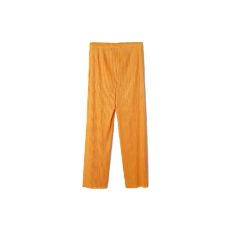 PLEATS PLEASE ISSEY MIYAKE High Waisted Cropped Trousers-1