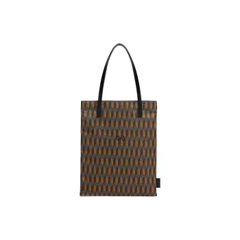 AU DEPART Reflective Jacquard Handbag Shoulder Bag Women's Orange