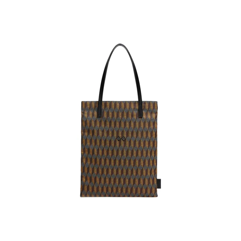 AU DEPART Reflective Jacquard Handbag Shoulder Bag Women's Orange-0