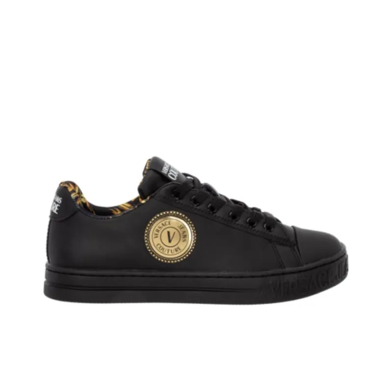 VERSACE Court 88 GARLAND Low Top Stylish Skateboarding Shoes Women's Black-1