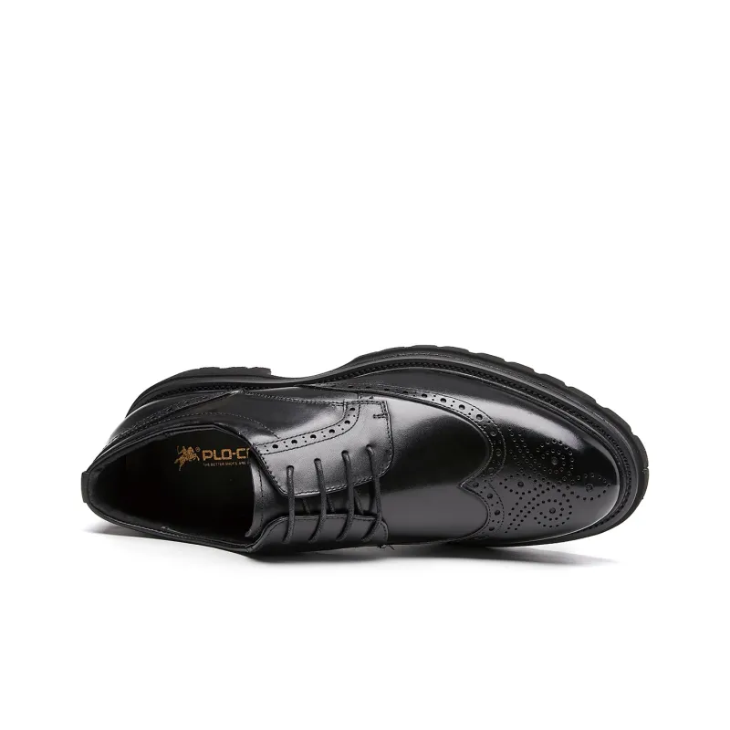 PLO CART Dress Shoes Men Low Top Black/Brown-3
