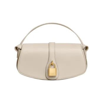 CELINE Tabou Smooth Calf Leather One Shoulder Portable Handheld Crossbody Bag Mini Women's Light Stone