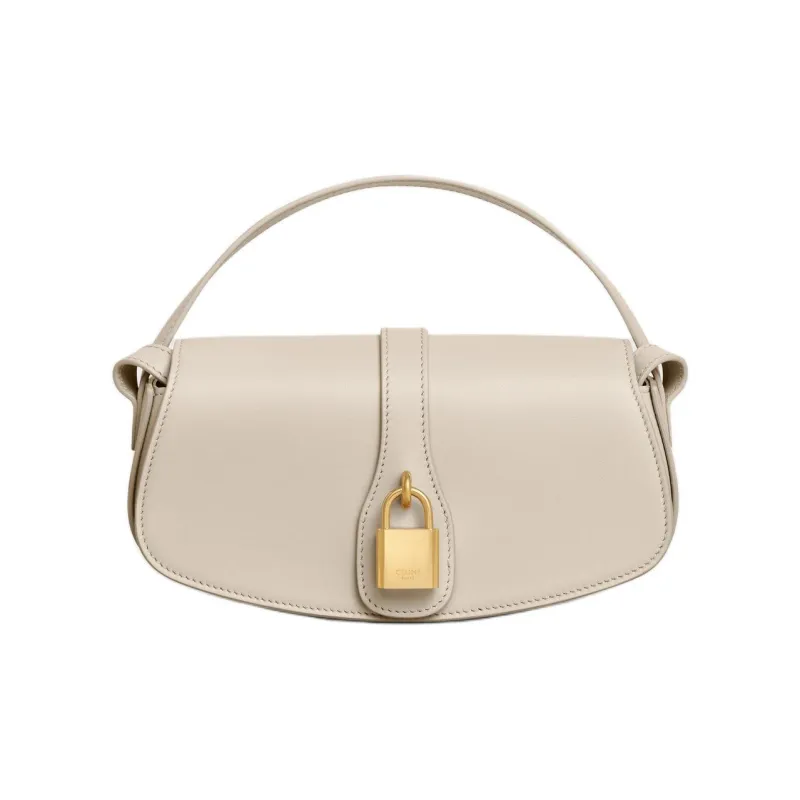 CELINE Tabou Smooth Calf Leather One Shoulder Portable Handheld Crossbody Bag Mini Women's Light Stone-0