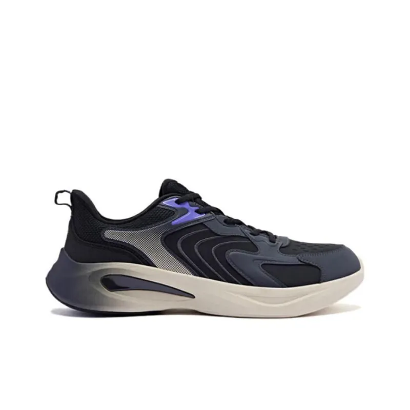 QIAODAN Slip Resistant Running Shoes Men's Gray Black-1