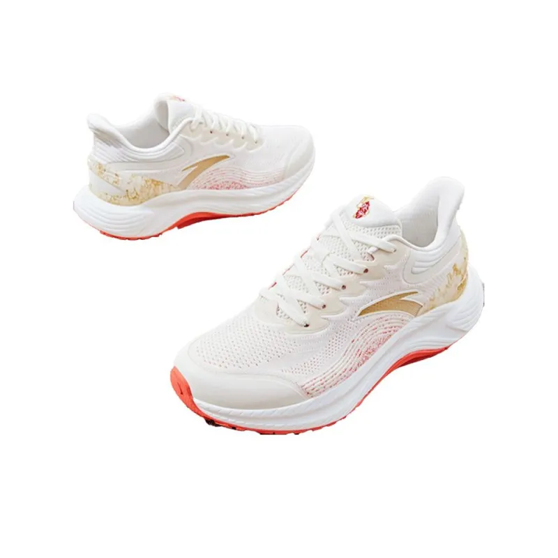 Anta Gen 3.0 Lite Anti Slip And Wear Resistant Breathable Low Top Running Shoes Women's White Red-2