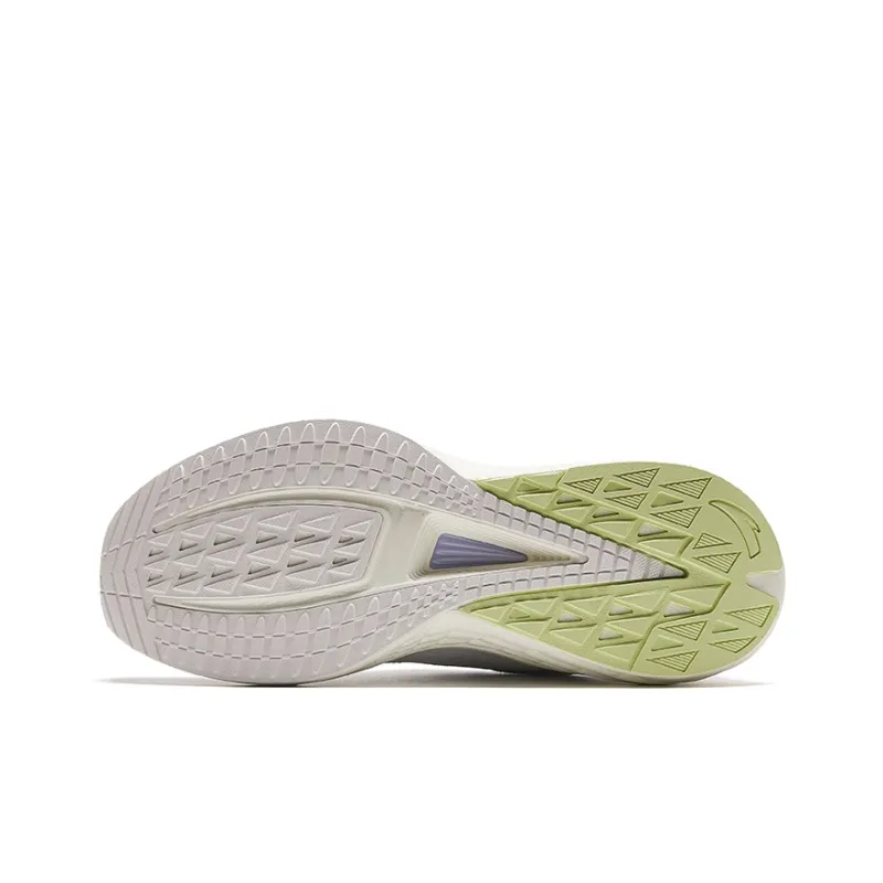 Anta Cushioned Anti Slip And Wear Resistant Lightweight Low Top Casual Running Shoes Women's White Purple-4