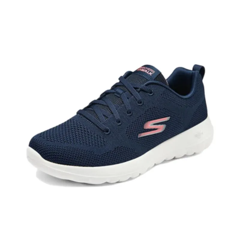 Skechers Cushioned Slip Resistant Low Top Running Shoes Women's Blue Pink-2