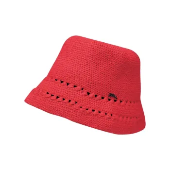 LONGCHAMP Cotton Bucket Hats Women's Deep Red