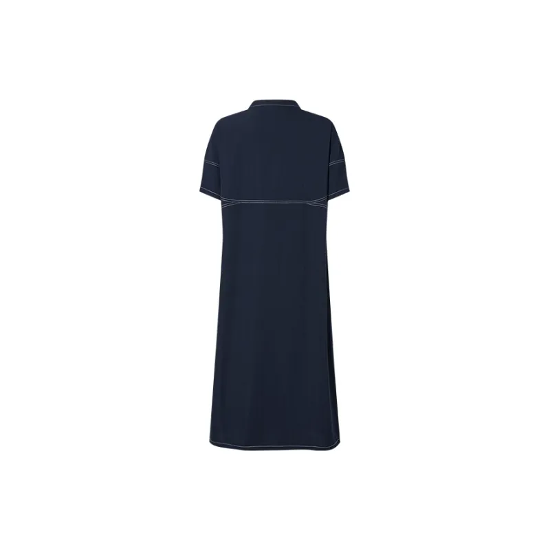 DIALOGUE Short Sleeved Dresses Women's Deep Sea Blue-1