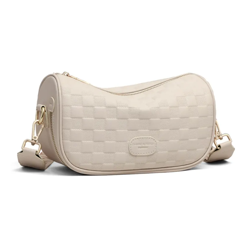 COMELY Synthetic Leather Pillow Bag Crossbody Bag Shoulder Bag Regular Women's Black/White-9