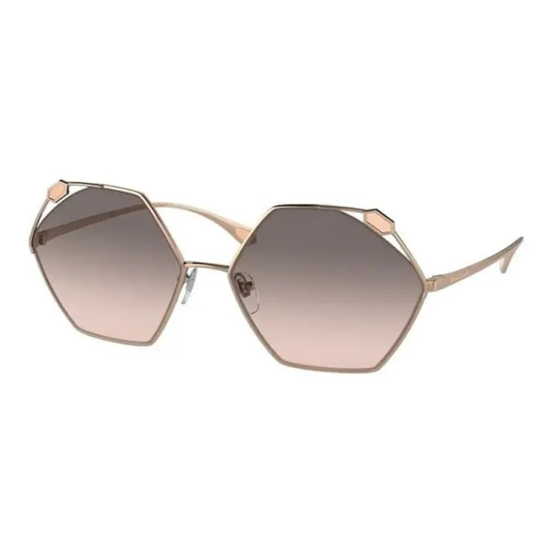 BVLGARI Irregular Shape Sunglasses Unisex Gold-0