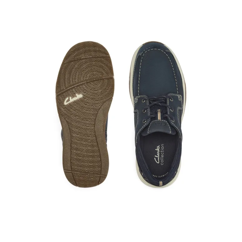 Clarks Casual Shoes Men Low Top Marine Blue-3