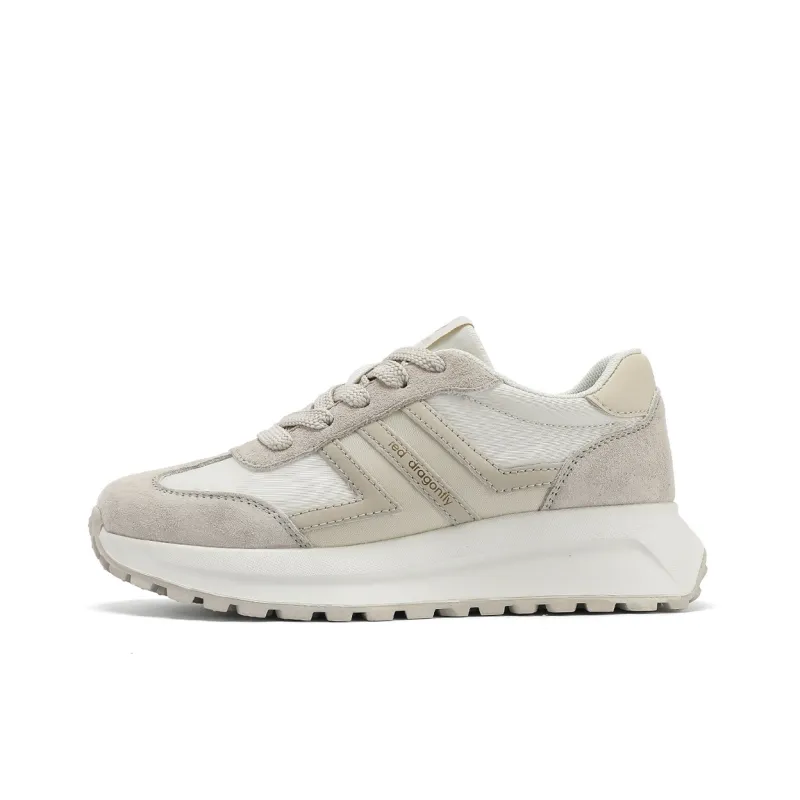RED DRAGONFLY Casual Shoes Women's Low Top Beige Khaki/Light Gray Beige-6