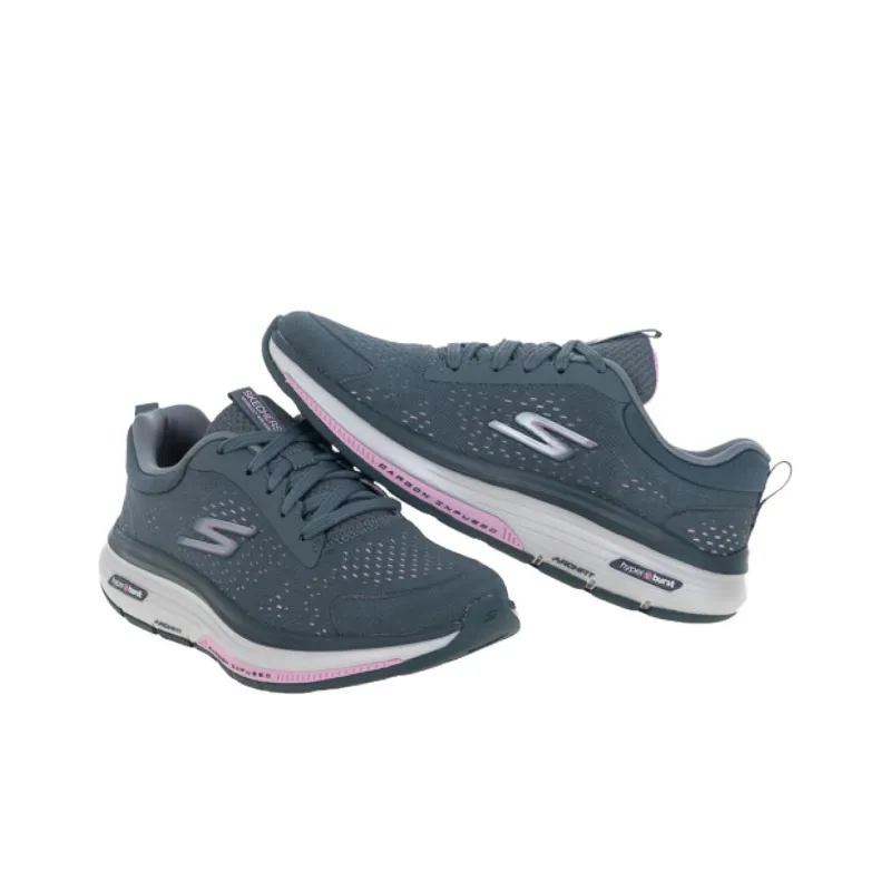 Skechers Go Walk Workout Walker Durable Breathable Low-Top Running Shoes Women's Gray Blue-2