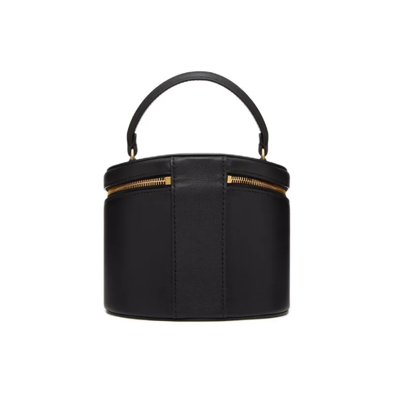 Valentino Calfskin Jewelry Box Makeup Bag Mini Women's Black-2