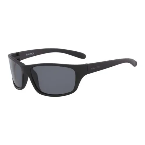 NAUTICA Plastic Rectangular Sunglasses Men's Black