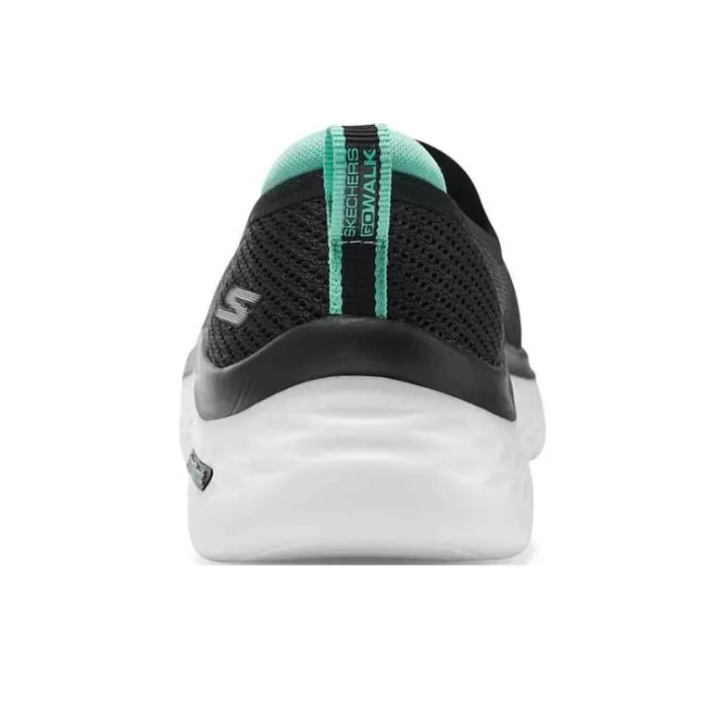 Skechers Go Walk Arch Fit Anti Slip Wear Resistant Low Top Casual Shoes Women's Black Cyan-2