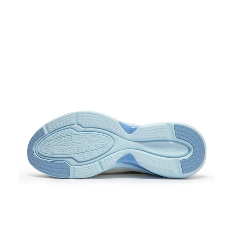 361° Cushioning Anti Slip And Wear Resistant Low Top Running Shoes Men's White Blue-4