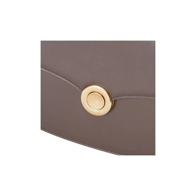 Loro Piana Ghiera Calfskin Handbag Shoulder Bag Crossbody Bag Medium Size Women's Dark Chocolate Licorice & Matcha Pink-5