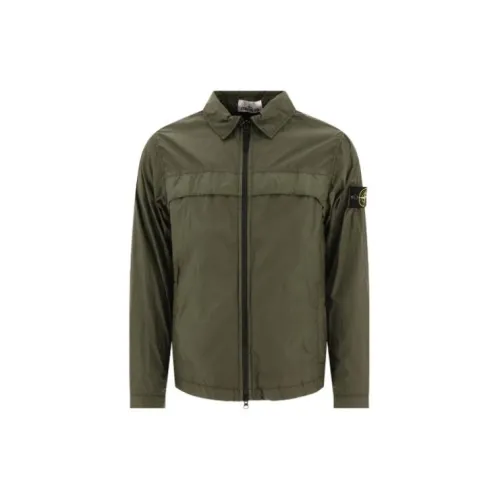 STONE ISLAND Jackets Men Dark Green