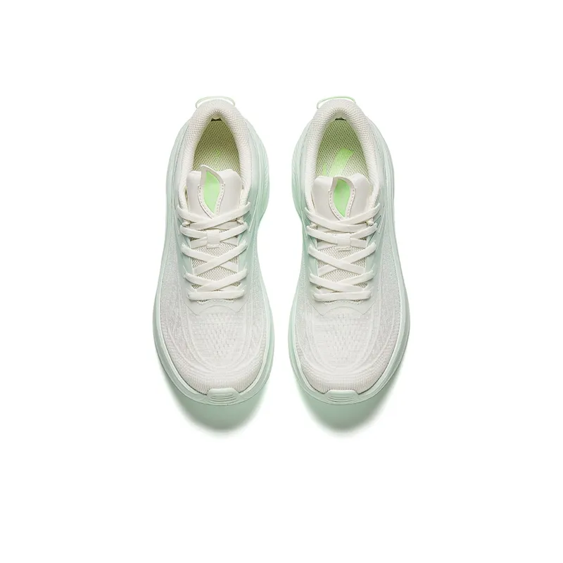 Anta Cushioning, Abrasion Resistant, Breathable, Lightweight Low Top Running Shoes Women's White Green-2