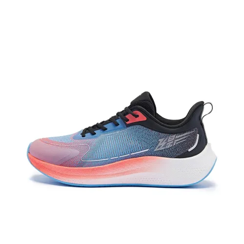 QIAODAN Flying Shadow 3.0 Running Shoes Men Low-Top Virtual Red Sea Salt Blue