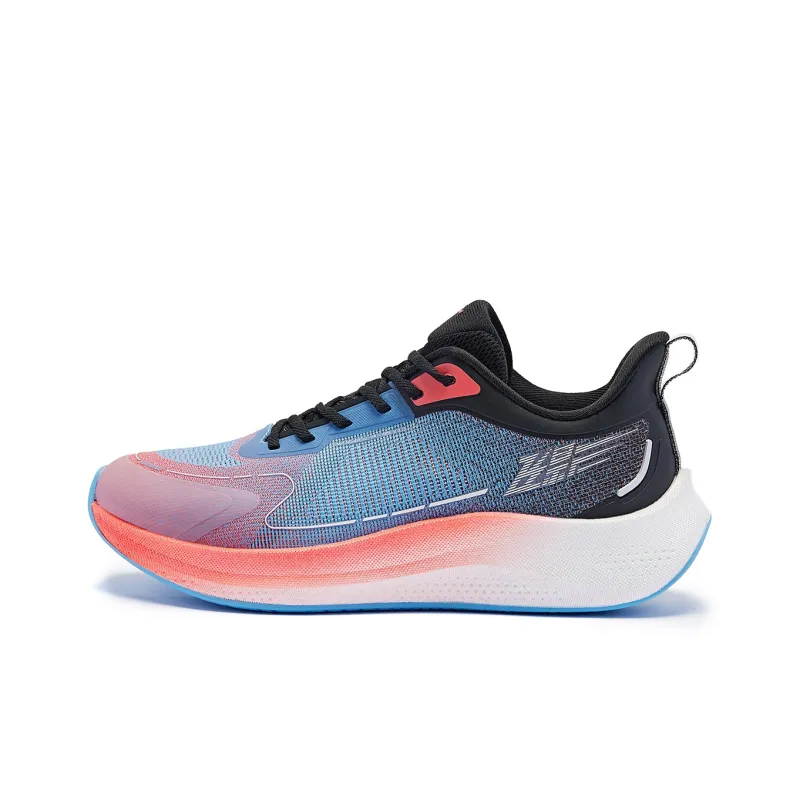 QIAODAN Flying Shadow 3.0 Cushioning Wear Resistant Low Top Running Shoes Men's Red Blue-0