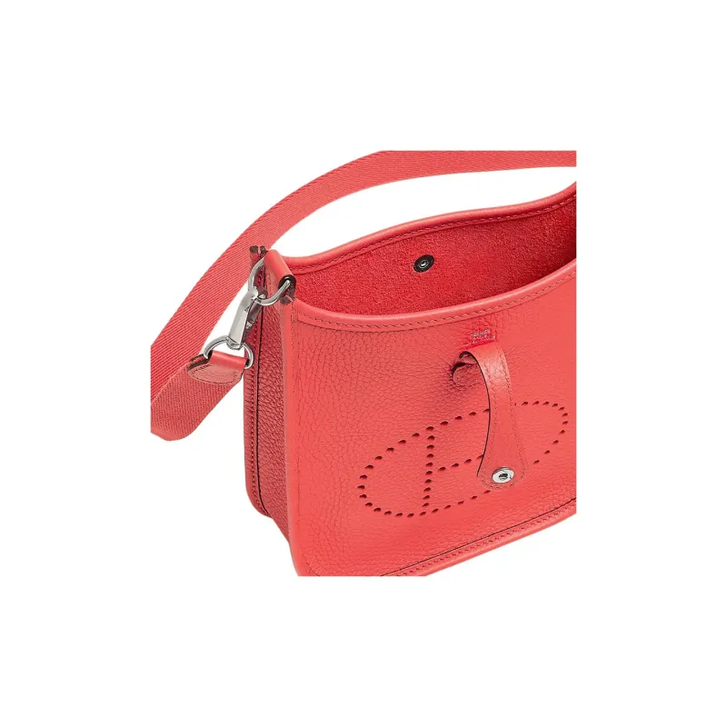 HERMES Evelyne Clemence Bullock Leather Crossbody Bag Shoulder Bag Women's 0E Rose Texas Texas Pink-3