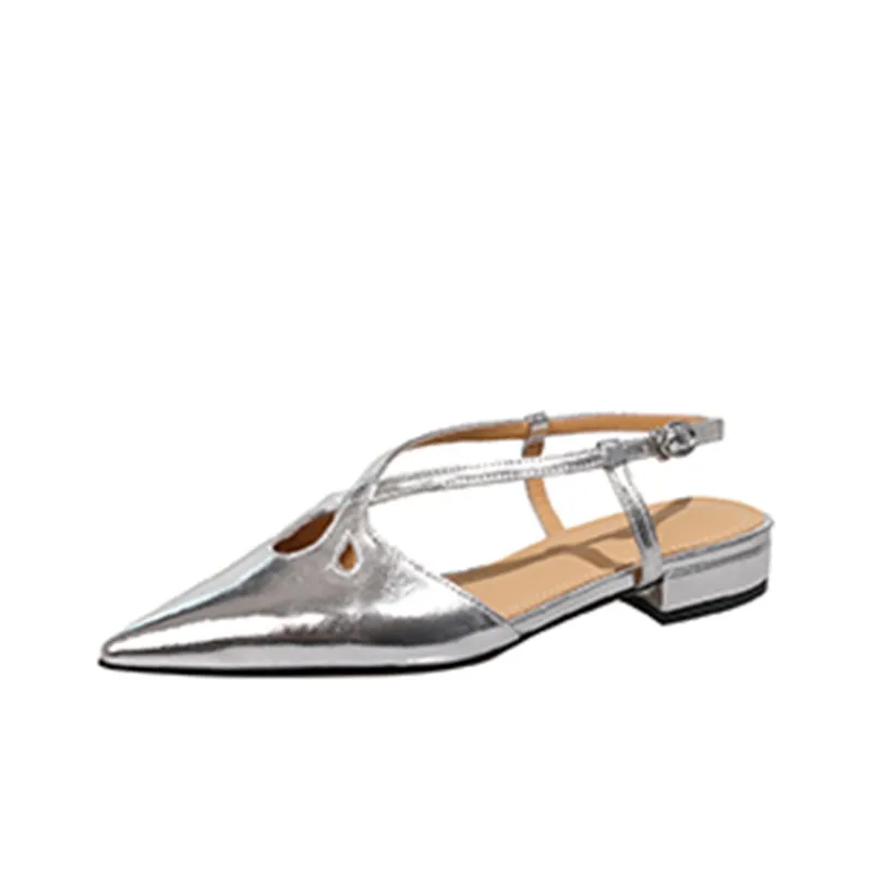 FLOWERSKAM Closed Toe Slippers Low Heel Women's-0