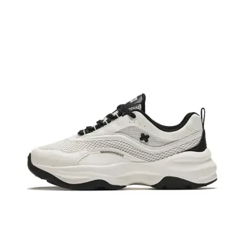Anta White Thistle Height Increasing Breathable Low Top Casual Shoes Women's White Black