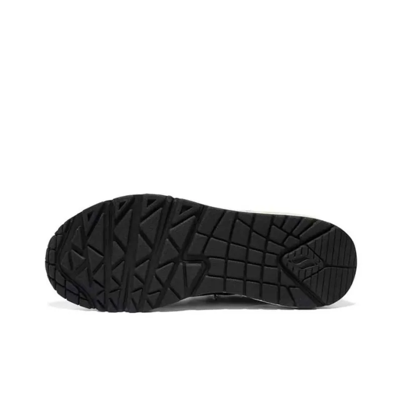 Skechers Street Slip Resistant Low Top Casual Shoes Women's Black Gray-4