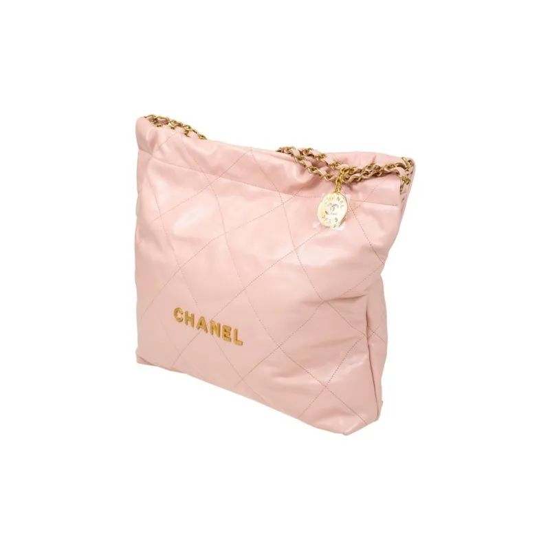CHANEL 22Bag Cow Leather Bucket Bag, Handbag, Shoulder Bag Medium Size Women's Cherry Blossom Pink-1