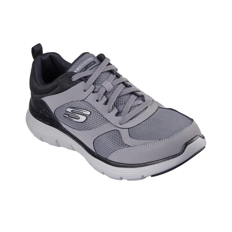 Skechers Shock Absorbers With Slip Resistant Features Low Top Running Shoes Men's Black Gray-2