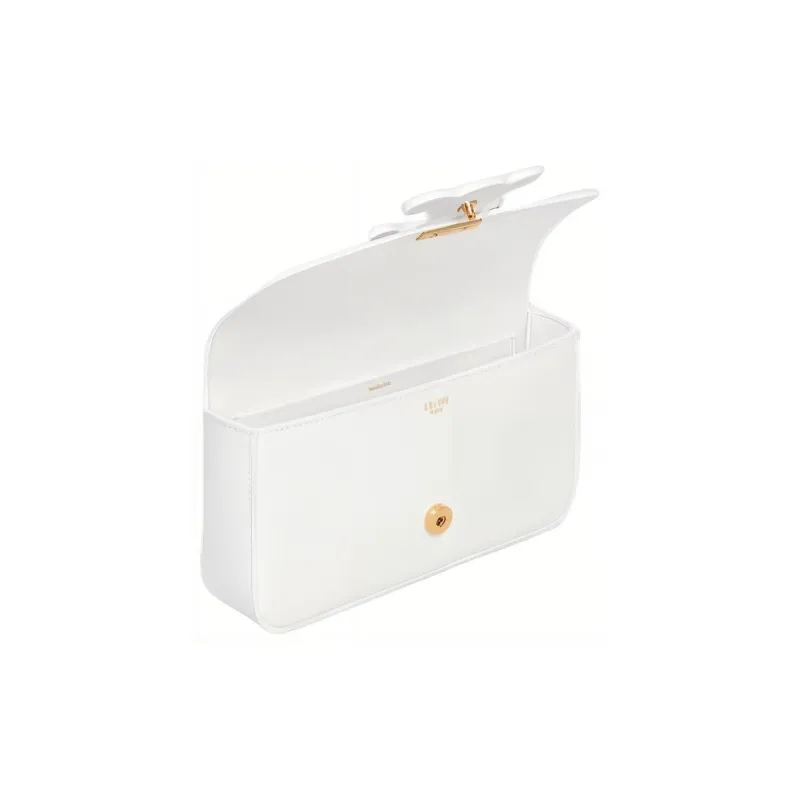 CELINE Triomphe Cow Leather Portable Crossbody Bag Shoulder Bag Women's White-3