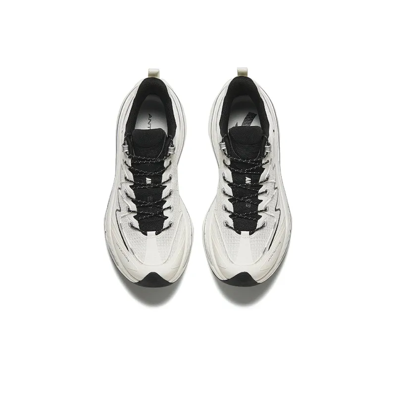 Anta Wild PRO Cushioning Anti Slip Wear Resistant Breathability Low Top Running Shoes Women's White Black-2