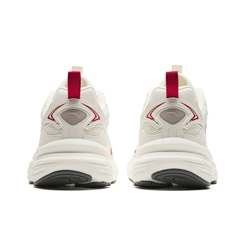 Anta Cushioning, Abrasion Resistant, Breathable, Height Increasing Low Top Running Shoes Women's White Red-3