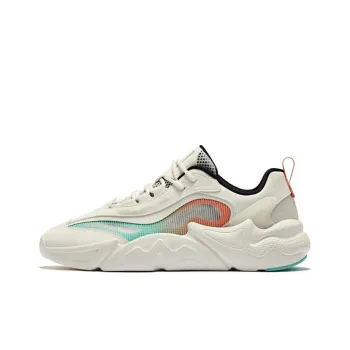 Erke Wu Yan 3.0 Cushioned Wear Resistant Lightweight Low Top Chunky Sneakers Men's Microcrystal White White Mist Gray