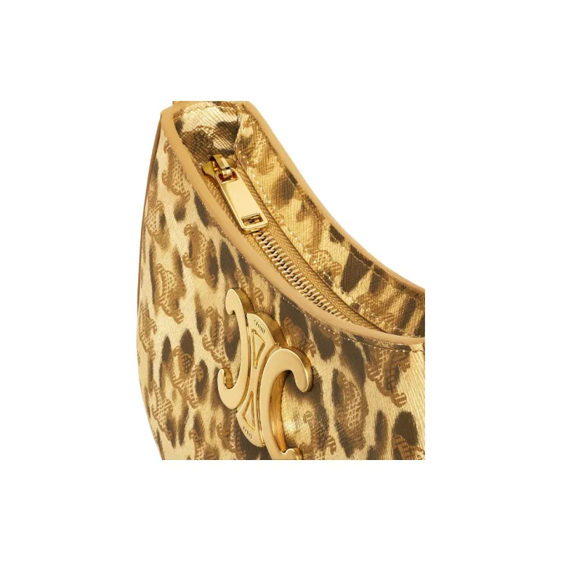 CELINE Triomphe Canvas Handbag, Shoulder Bag Women's Leopard Print-3