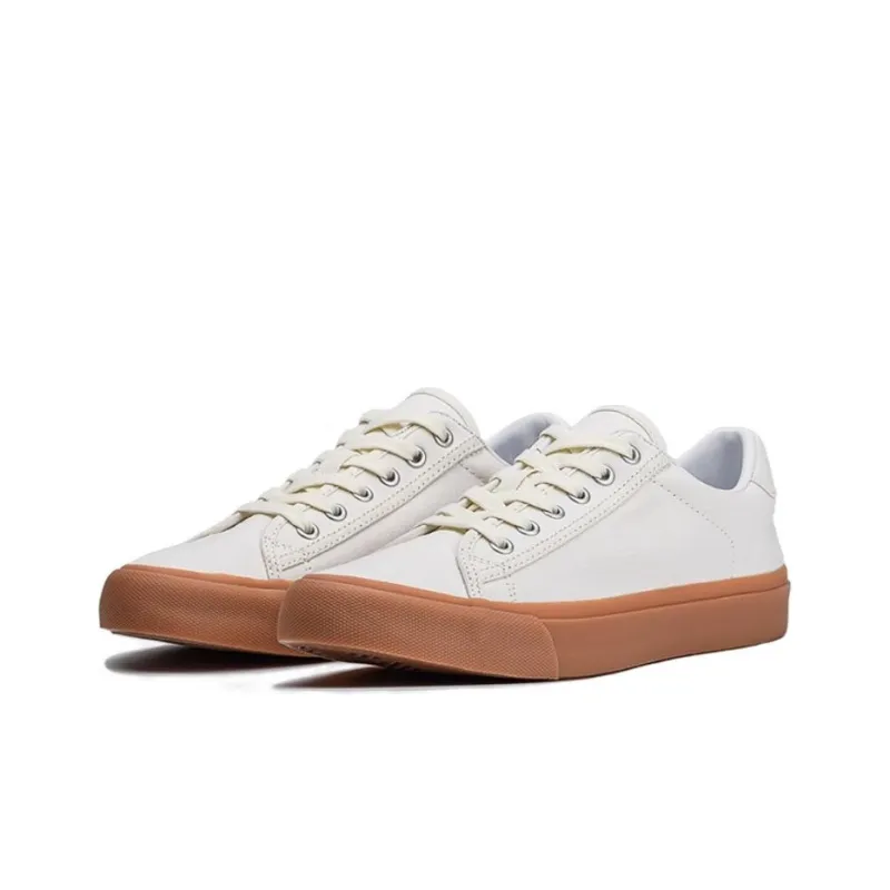 GOLUCK Cushioning Abrasion Resistant Breathable Low Top Skateboard Shoes Unisex Ecru-1