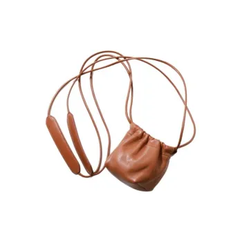 JIL SANDER Lambskin Bucket Bag, Shoulder Bag, Crossbody Bag Mini Women's Brown