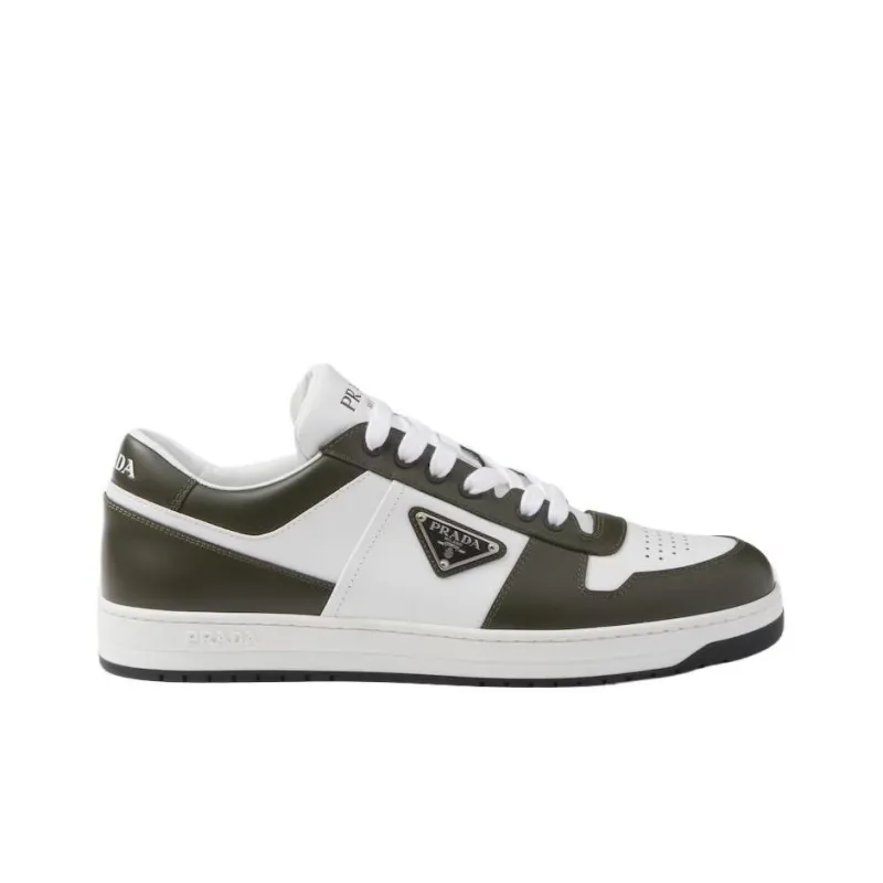 PRADA Downtown Colour-block Leather Sneakers-1
