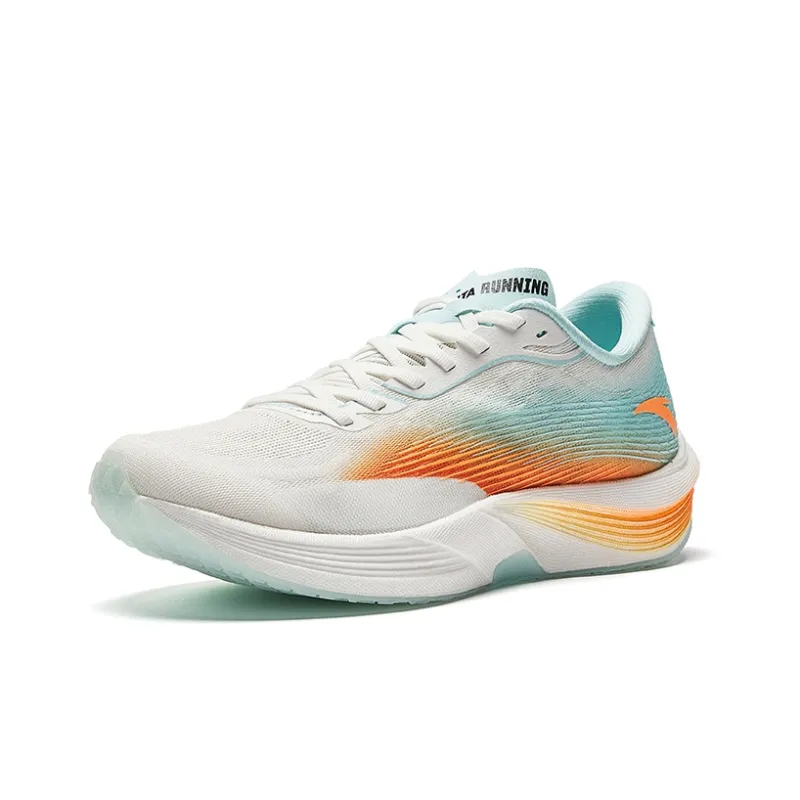 Anta Cushioning Anti Slip And Wear Resistant Rebound Low Top Running Shoes Men's White Blue-1
